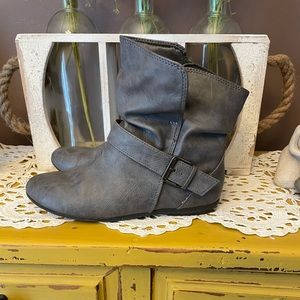 Gray Fashion Boots